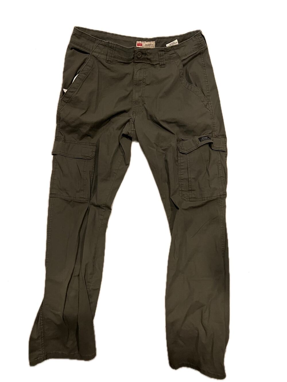 Wrangler Relaxed Fit Khaki Gray Camo Cargo Pants 32x32